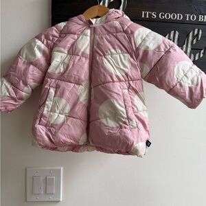 EUC GAP Pink and Cream Fleece-Lined Jacket